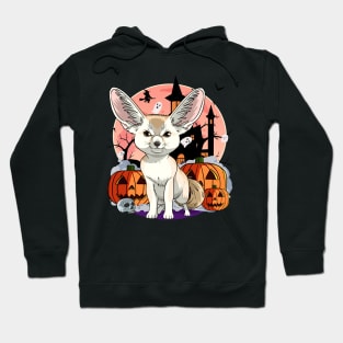 Fennec Fox Witch Pumpkin Halloween Hoodie